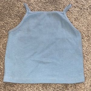 FOREVER21 baby blue thick ribbed tank top